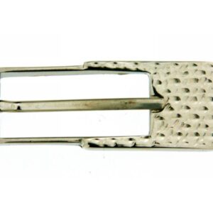 mezza fibbia in metallo lavorato  luce mm 15 oro chiaro