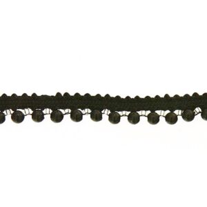 profilo  con perline, mm 8, colore nero argento.