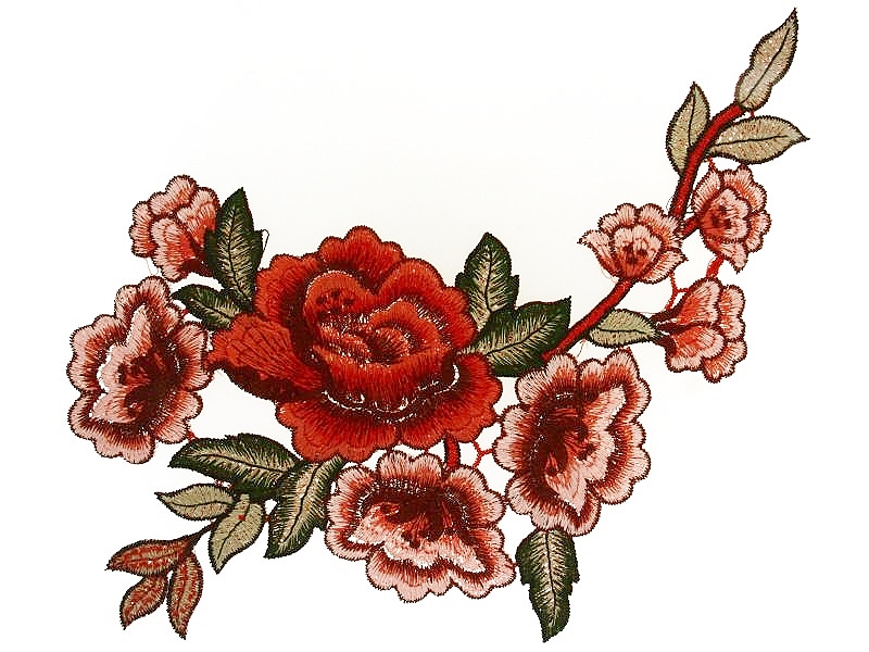 Applicazione fiore con strass castoni da cucire art. AP0404 conf. 20 pezzi
