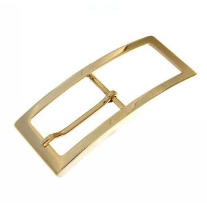 FIBBIA IN METALLO RETTANGOLARE, ALTA MM 30, ORO CHIARO TELAIO. DISPONIBILE NELLE ALTEZZE 35 MM E 40 MM.